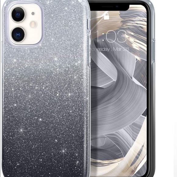 NWT iPhone 11 Bling Glitter Protective Case 6.1” Black Gradient - Picture 2 of 8